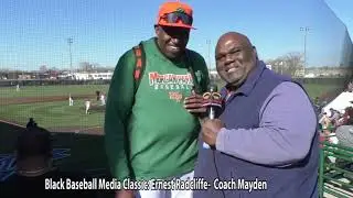Black Baseball Media Classic Coach Ernest Radcliffe Morgan Park H.S.  & coach Mike Mayden