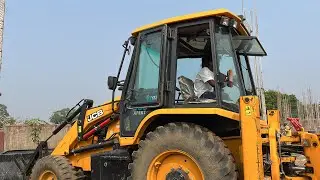 Jcb 3dx backhoe loader machine working in english medium school for construction | jcb cartoon video