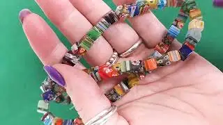 Mixed-Colour Millefiori Glass Cube Beads 6mm Strand Of 60+ Pieces Y05275