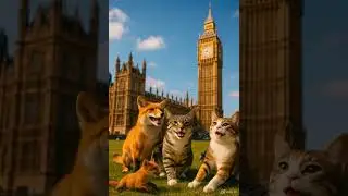 AJI&SANJI Meet a Red Fox in London!🦊Big Ben Surprise!ビッグベンで大騒動⁉️アジとサンジが赤いキツネに遭遇🦊英國紅狐狸現身！阿吉三吉倫敦街頭玩翻啦✨