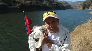 Carrying the National Falg of Nepal/the Nepali National Flag/the Nepali Flag/Nepal&rsquo;s National Flag