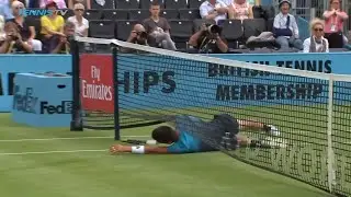 GOAL! Damir Dzumhur finds the back of the net 😂 | Queen's 2018