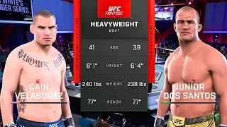 Cain Velasquez vs Junior Dos Santos FULL FIGHT | UFC 5 AI Simulation Gameplay (CPU vs CPU)