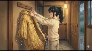 Forest Rain Girl | Ghibli-style Cozy Animation | Relaxing Rainy Day