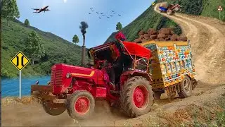 Heavy Tractor Trolley Cargo Simulator 3D - Offroad Transport Driver - Android Emulater Gameplay LV-3
