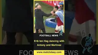 Erik ten Hag dancing with Antony and Martinez #carabaocup