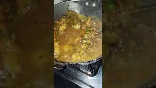 आलू मटर की सब्जी रोटी और साथ में फ्राई राइस 🙏🙏#cooking #vlog #viral #video 