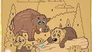 Раскраска по номерам для малышей // Coloring by numbers for kids