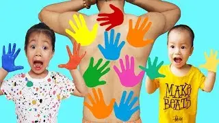 LEARN COLORS FOR CHILDREN BODY PAINT, Johny Johny Yes Papa, BaBiBum