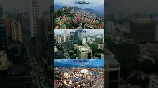Gangtok 🇮🇳 Vs dhaka 🇧🇩 vs kathmandu 🇳🇵 #india #drone #asiancities #nightveiw #nepal #bangladesh