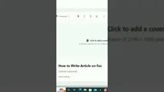 How to Write and monetize articles on Facebook profile, Facebook instant Article option.
