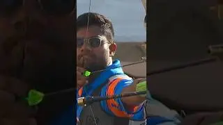 Perfect landing 🔥 #shorts #archery2025 #archeryglobal #indianarchery
