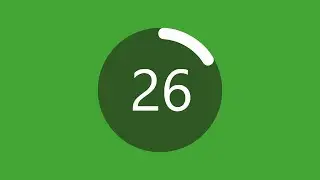 30 second progress timer green screen