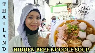 ONLY 50BAHT BEEF THAI NOODLE SOUP | THAI STREET FOOD | HALAL FOOD IN BANGKOK