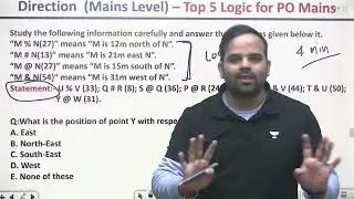 IBPS PO/Clerk Mains 2021 | Coded Direction Reasoning Tricks (5 Pattern in 1 Class) Sachin Modi