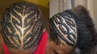 Amazing Cornrow For Men On Hightop Hair/ beautiful style