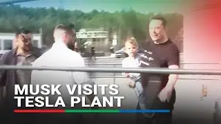 Tesla boss Elon Musk visits his German plant after arson attack | ABS-CBN News