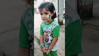 beautiful flag of Pakistan in face painting | art | shorts