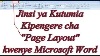 JINSI YA KUTUMIA KIPENGELE CHA 