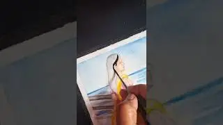 #easy #woman #lady#girl #water #colour#painting #d for #drawing #sea #stand#figure#scen #trand #shor