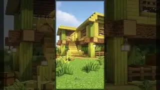 Bamboo Starter House in Minecraft  #shorts