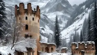 The Hidden Castle on Snowy Mountain | Mysterious Abandoned Fortress Discovered!#explore  ❄️🏰