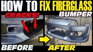 HOW TO FIX / REPAIR FIBERGLASS BUMPER - HONDA S2000 - CRACKED AND BROKEN THEN BACK TO NEW!