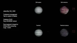 JetsonSky atmospheric turbulence management test - Jupiter & Callisto