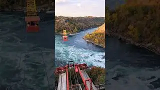 Niagara Whirlpool Aero Car in Autumn Colors #niagarafalls #niagarafallsattractions #whirlpool
