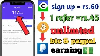 CoinNess new app 2$ sign up & 0.70 per refer. Earn  unlimited  earning btc&paypal