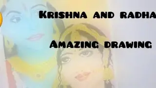krishna and radha drawing🙏🏼❤️ #artistayush #amazingdrawing #populardrawing #trendingvideo