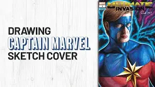 Captain Marvel Sketch Cover