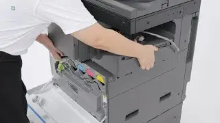 MX930/CX930/CX931/XC9325/XC9335&mdash;Installing the optional 500-sheet staple offset finisher