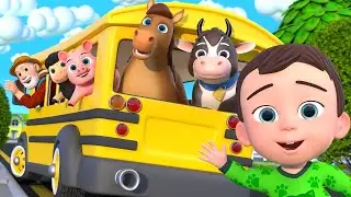 Wheels On The Bus with Farm Animals  Lalafun Nursery Rhymes & Kids Songs