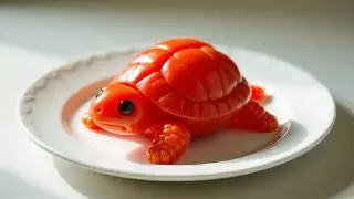 Amazing Tomato Turtle Plate Decoration | Beautiful Plate Arrangement | Vegetable Art Idea