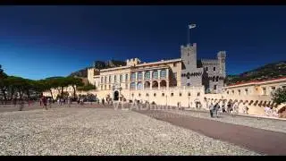 Monaco, Monte Carlo, 05 09 2015: Prince's Palace of Monaco, timelapse 4k video 3