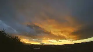 Timelapse of Tucson Az Sunrise as storm clouds move in.