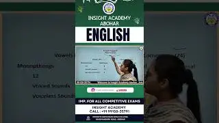 Sounds in English #pstetenglish #pstet2024 #pstetpreparation2024 #insightacademyabohar #shortvideo