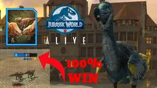 НОВАЯ 100% ПОБЕДА ВСЕХ МОЩНЫХ СТРАТЕГИЙ БОССОВ ДОДО В JURASSIC WORLD ALIVE!!
