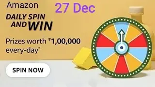 Amazon Daily Spin And Win Quiz Answers Today | 27 December 2021 | Daily QuizTime