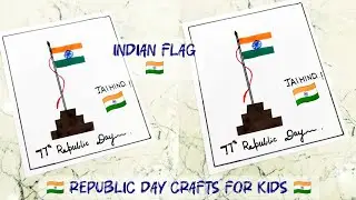 Very easy indian flag making / easy drawing ideas for kids / Indian flag drawing /republicday crafts