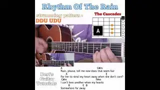 Rhythm Of The Rain - The Cascades guitar chords w/ lyrics & strumming tutorial