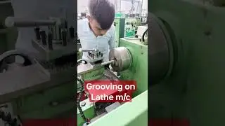 Grooving on lathe machine #short #grooving #lathe #ITI #Turner #fitter #mechanical #jitmtech
