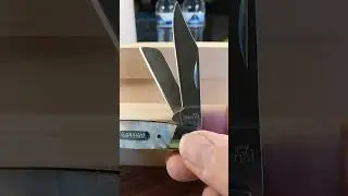 A Schrade Imperial three blade pocket knife that has a stiff spring.