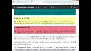 HTML Lesson 8: HTML elements related to the formatting of the text - Part III