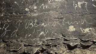 Historic 150-year-old carving discovered during War Eagle Cavern construction