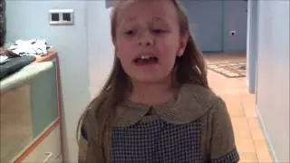 Sarah Doyle age 8 - tomorrow ANNIE THE MUSICAL cover