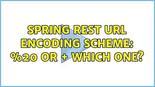 Spring REST URL Encoding Scheme: %20 or + Which one?
