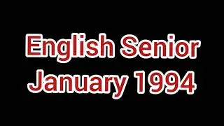 Shorthand English Senior -- January 1994 -- 120 wpm
