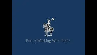 Working With Tables: Web Scraping With Python 3